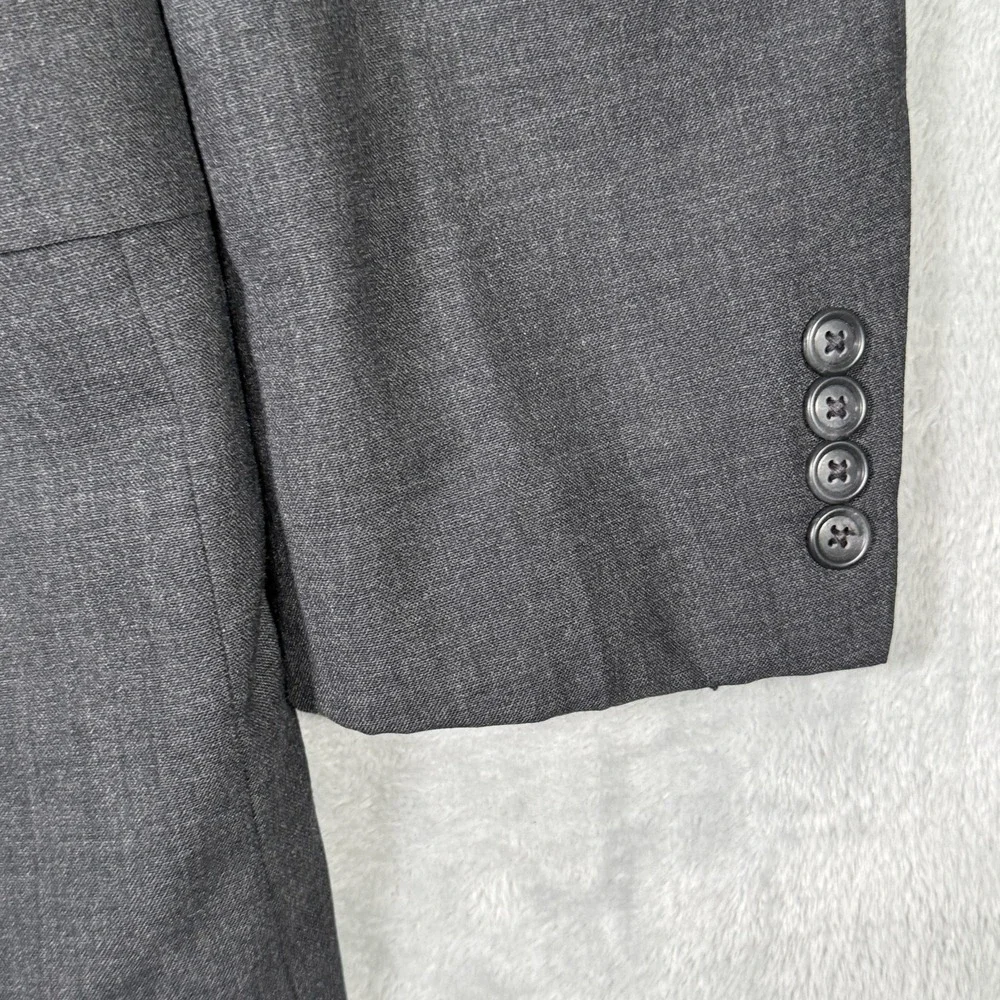 Polo Ralph Lauren Blazer Mens 44 Gray Wool Sport Coat Jacket Made USA Classic - Picture 3 of 12
